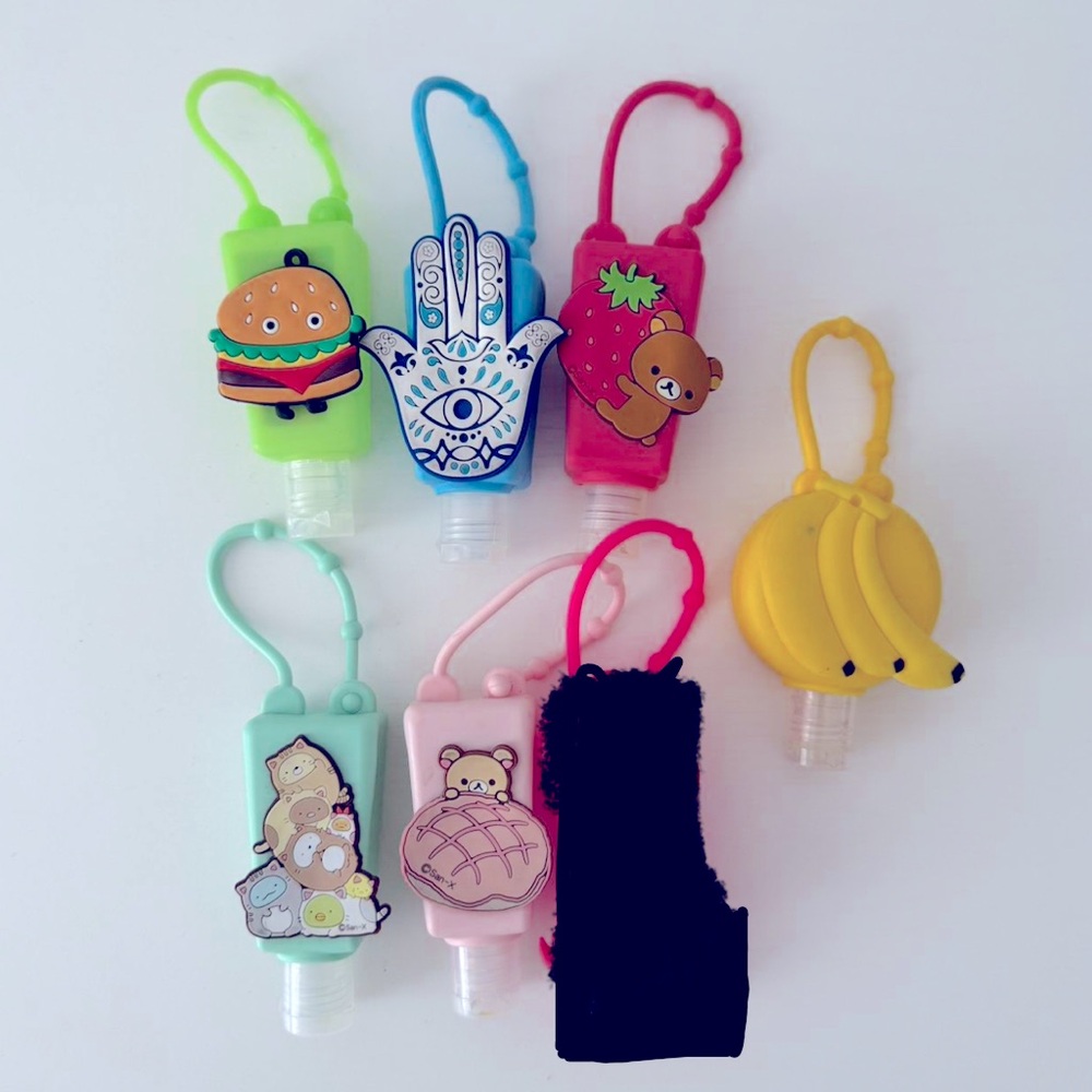Colorful Hand Sanitizer Holders Set of 6